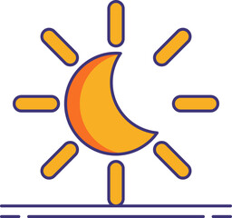 moon illustration on a white background     