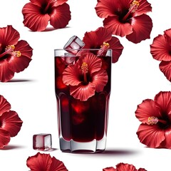 Hibiscus Flower Iced Tea