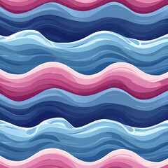 Fototapeta premium Wavy seamless pattern background. Vector illustration --v 6.1 --s 750 --raw