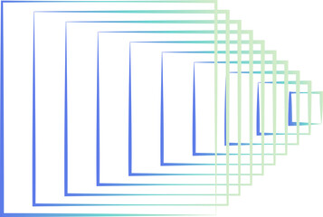 Square color blend line gradient technology concept, logo, template, frame