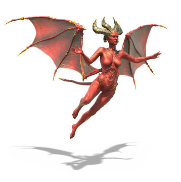 Succubus Demon in Flight