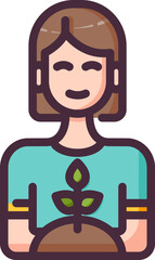 planting illustration on a white background    