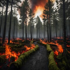 Forest Fire Path