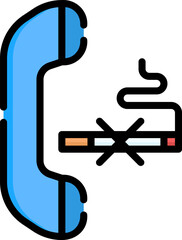 quit smoking illustration on a white background     