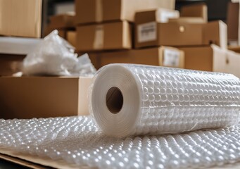 Bubble wrap roll on packing supplies