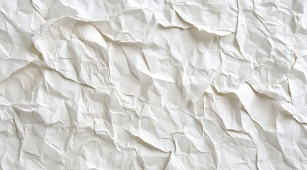 Obraz premium Crumpled white paper texture background