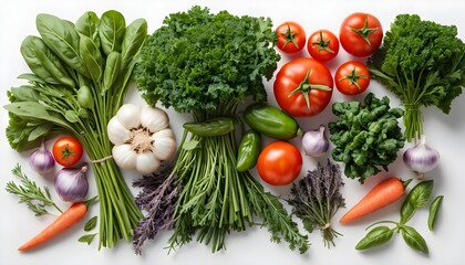 Fresh Organic Vegetables Flat Lay