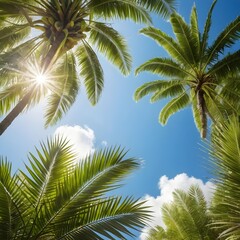 Tropical Paradise Palm Trees and Sunshine