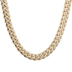 Obraz premium Luxurious Satin Yellow Gold Tennis Necklace Adorned with Pavé Diamonds Exuding Timeless Glamour and Sophistication