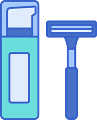 shaving cream (2) illustration on a white background     