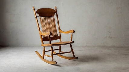 Rocking chair with plain background