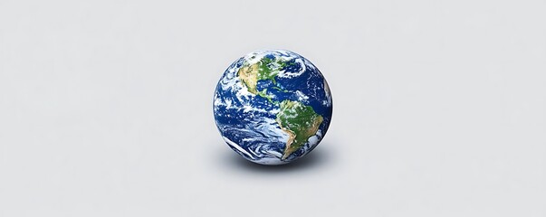 Earth globe, white background, global issues