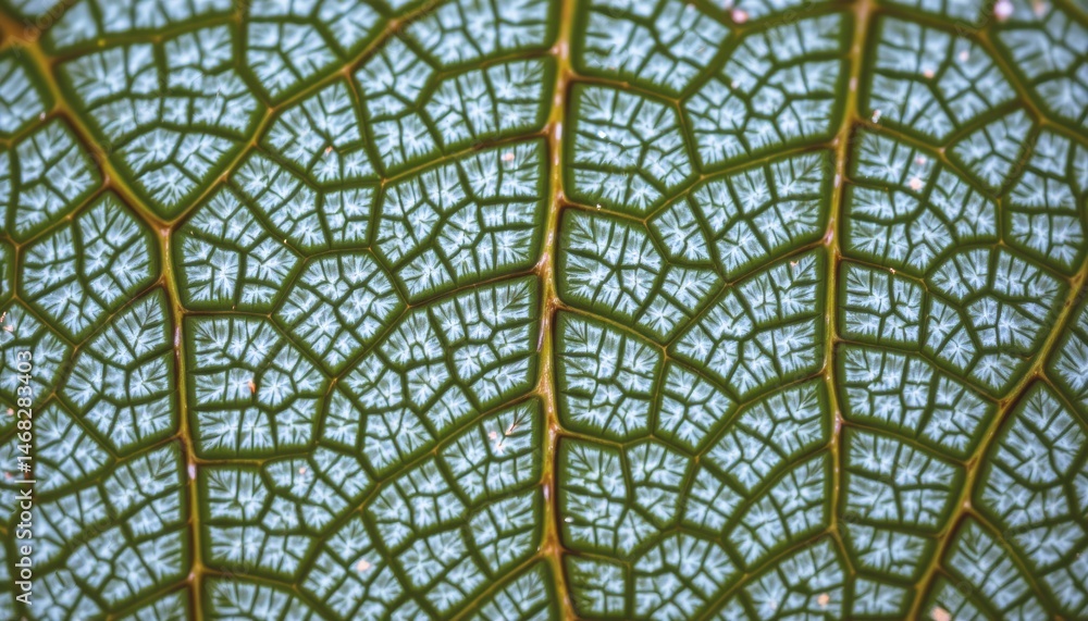 Poster close-up of a leaf displaying intricate vein patterns.