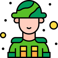 soldier illustration on a white background     