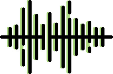 sound waves illustration on a white background     