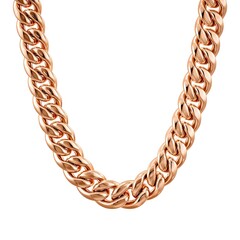 Obraz premium Add Warm Shine To Outfit With A Glossy Copper Chain Necklace Featuring Twisted Curb Links