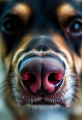 Obraz premium close up of a dog's nose and nose