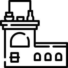 stove illustration on a white background     