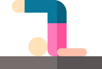 stretch illustration on a white background     