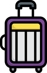 suitcase illustration on a white background     