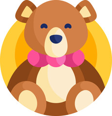 teddy illustration on a white background    