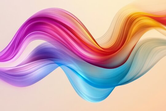 Abstract swirling ribbons of vibrant colors.