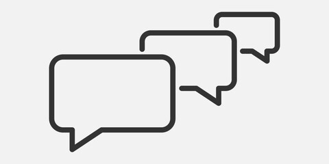 Talk bubble speech icon. Blank empty bubbles vector design elements. Chat on line symbol template. Dialogue balloon sticker silhouette.