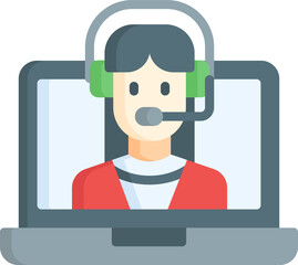 video call illustration on a white background     