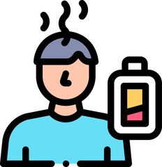 weakness illustration on a white background    