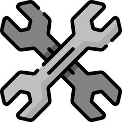wrench illustration on a white background    