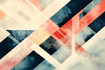Abstract watercolor geometric design