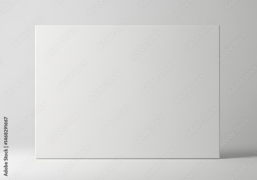 Poster white box blank surface minimalist element for product mockups and presentations 3d render