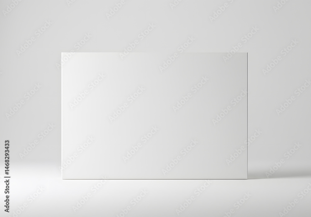 Poster white panel blank minimalist display surface background perfect for mockups and adding graphics