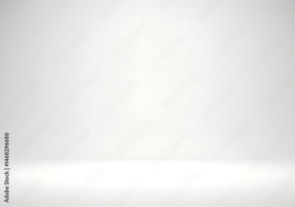 Poster white studio room background with subtle grey gradient for product display and clean design