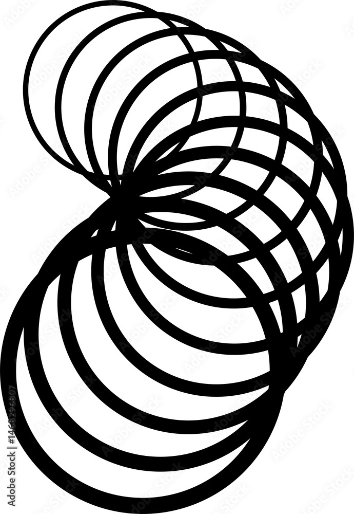 Poster circle with curve line gradient. futuristic technology concept