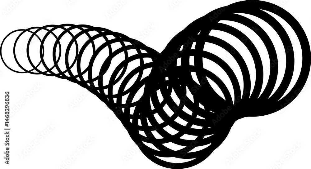 Poster circle with curve line gradient. futuristic technology concept