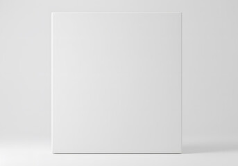 White rectangular box standing upright, minimalist mockup template for product display, branding, and packaging design, 3D render