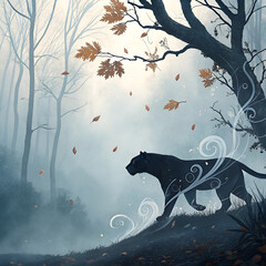 vector illustration of a winter landscape