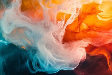 Vibrant swirling colors of fluid abstract art.