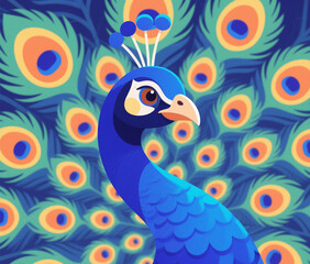 Fototapeta premium peacock with feathers