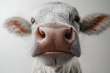 Realistic cow face sketch highlighting fur and expression high resolution picture