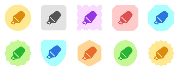 Editable highlighter pen vector icon. Part of a big icon set family. Perfect for web and app interfaces, presentations, infographics, etc