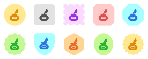 Editable quill, ink pot vector icon. Part of a big icon set family. Perfect for web and app interfaces, presentations, infographics, etc