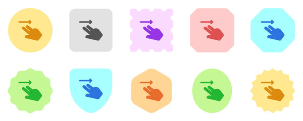 Fototapeta premium Editable two fingers swipe right vector icon. Part of a big icon set family. Perfect for web and app interfaces, presentations, infographics, etc
