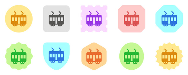 Editable tram vector icon. Vehicles, transportation, travel. Part of a big icon set family. Perfect for web and app interfaces, presentations, infographics, etc