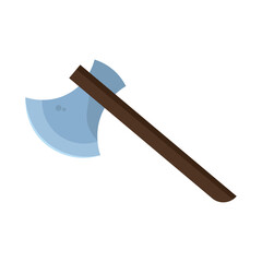 Cartoon single axe weapon. Vector