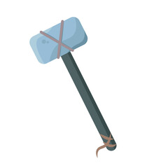 Cartoon stone war hammer. Vector