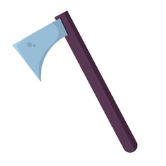 Cartoon single axe weapon. Vector