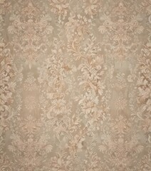 Elegant vintage damask, intricate floral patterns in soft hues, ornate wallpaper, vintage, design