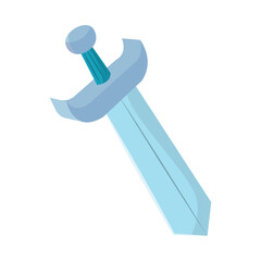 Short cartoon viking sword. Vector